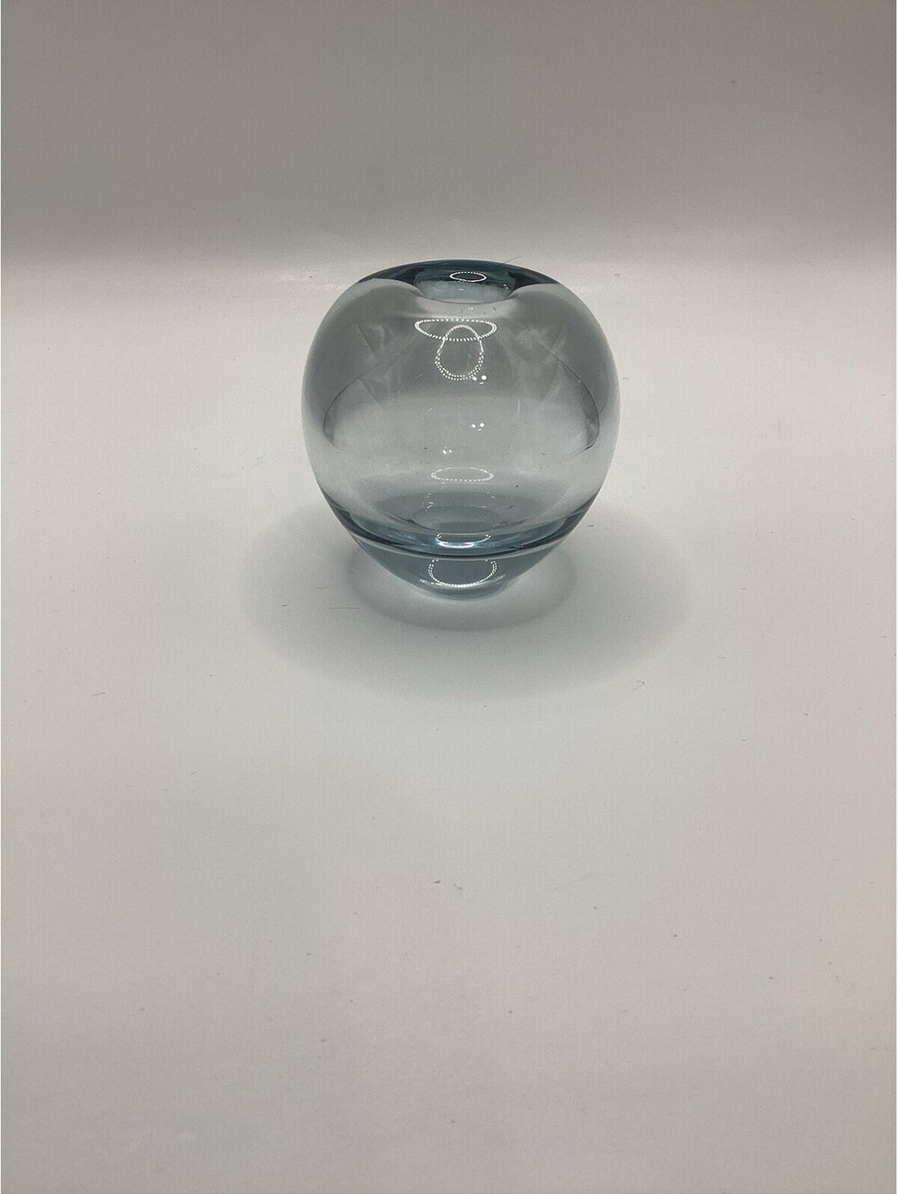 Holmegaard Danish Art Glass Vase-sky Blue -1961 King Of Denmark Beautiful